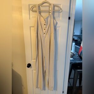 Old Navy Women’s Cream Button-Front Jumpsuit/Romper